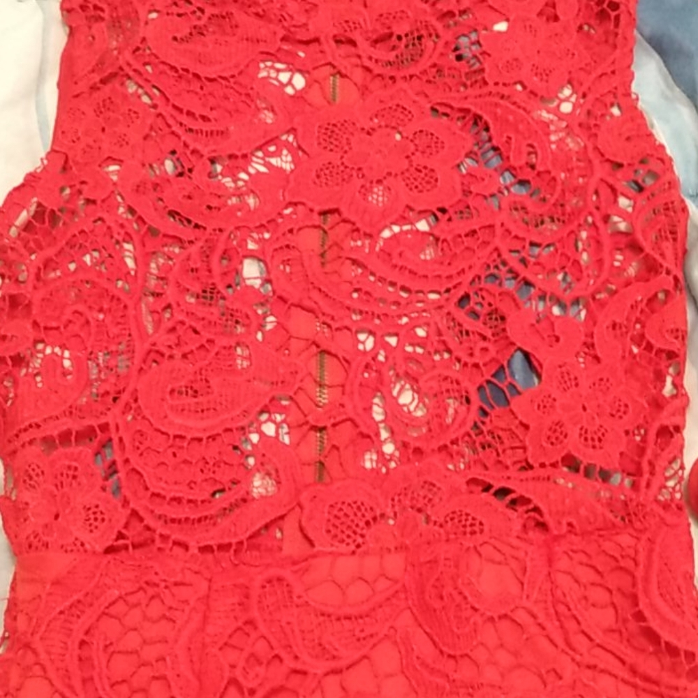 Beautiful red lacey dress